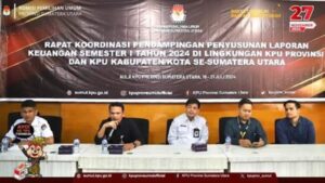 KPU Sumut Melaksanakan Rakor Pendampingan dengan Tujuan Penyusunan Laporan Keuangan Semester I Tahun 2024