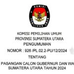 KPU Sumut Mengumumkan Tahapan Pendaftaran Calon Gubernur dan Wakil, Bupati/Walikota dan Wakil di Pilkada Serentak 2024