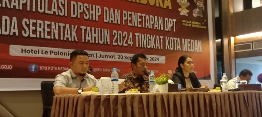 KPU Medan Menetapkan DPT Pilkada Medan 1.799.421 Pemilih