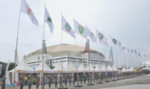 39 Bendera Kontingen PON XXI Sumut Dikibarkan