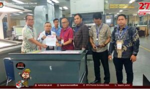 KPU Provinsi Sumut Monitoring Pencetakan Surat Suara untuk Pilgubsu Tahun 2024