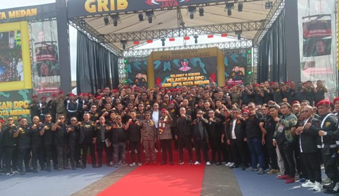 Pelantikan Para Pengurus DPC GRIB JAYA Kota Medan Berjalan Sukses di Medan