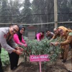 Polres Langkat Mengikuti Launching Program Perkarangan Pangan Lestari bagi Ketahanan Pangan Nasional