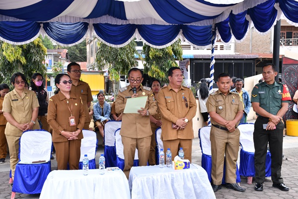 Warga Pangururan Antusias, Serbu Gerakan Pangan Murah di Taman Sitolu Hae Horbo Pangururan