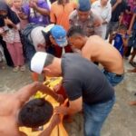 Polres Sergai Evakuasi Nelayan Tersambar Petir Saat Mencari Ikan di Perairan Muara Paluh Pantai Cermin