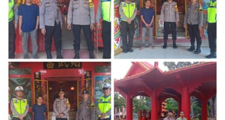 Polres Langkat Melaksanakan Pengamanan di Vihara Buddha dalam Rangka Peringatan Hari Raya Waisak 2025