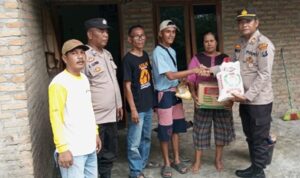 Respon Cepat, Polres Sergai Menyalurkan Bantuan kepada 14 Warga Korban Angin Puting Beliung