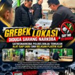 Polres Binjai Sisir Lokasi Diduga Sarang Narkoba, Belasan Plastik Klip Ditemukan