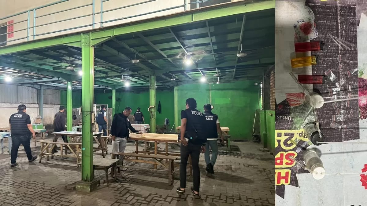 Jajaran Satresnarkoba Polres Binjai bersama tim gabungan saat melakukan penggerebekan Perangi Peredaran Narkoba, Polres Binjai Tindak Barak Sabu di Dua Lokasi Berbeda